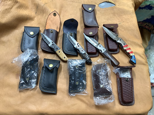 WHOLESALE LOT #21 - Assorted Damascus Steel Folding knifes