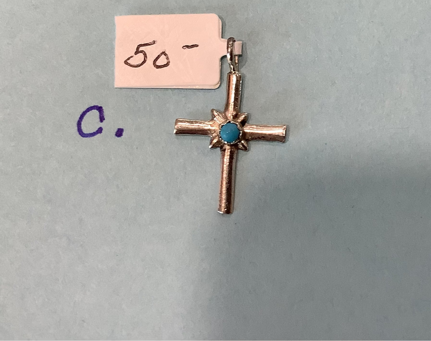 SPR - Sterling Silver Crosses - Some with Turquoise, some with Red Coral and some  just silver .