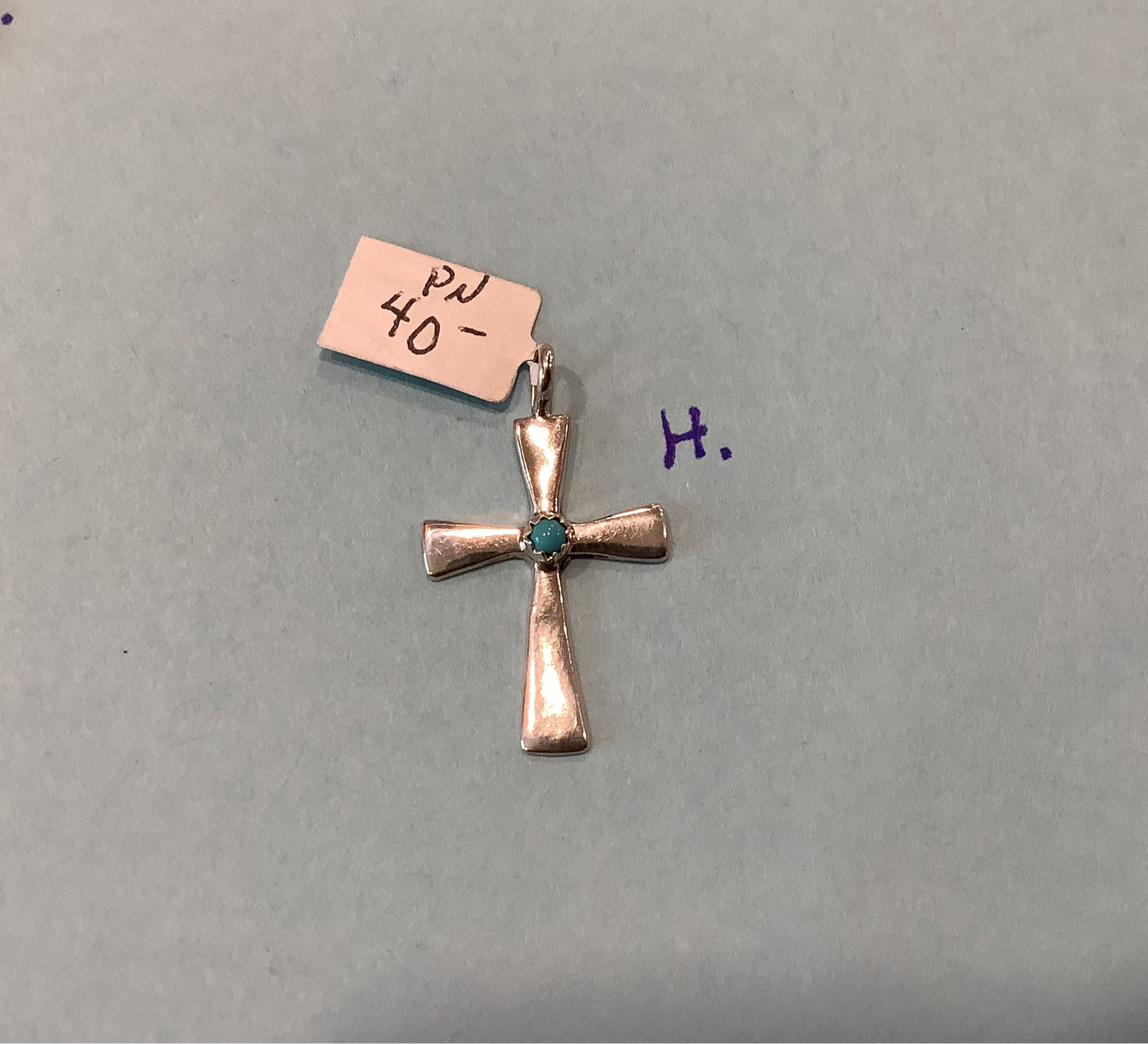 SPR - Sterling Silver Crosses - Some with Turquoise, some with Red Coral and some  just silver .