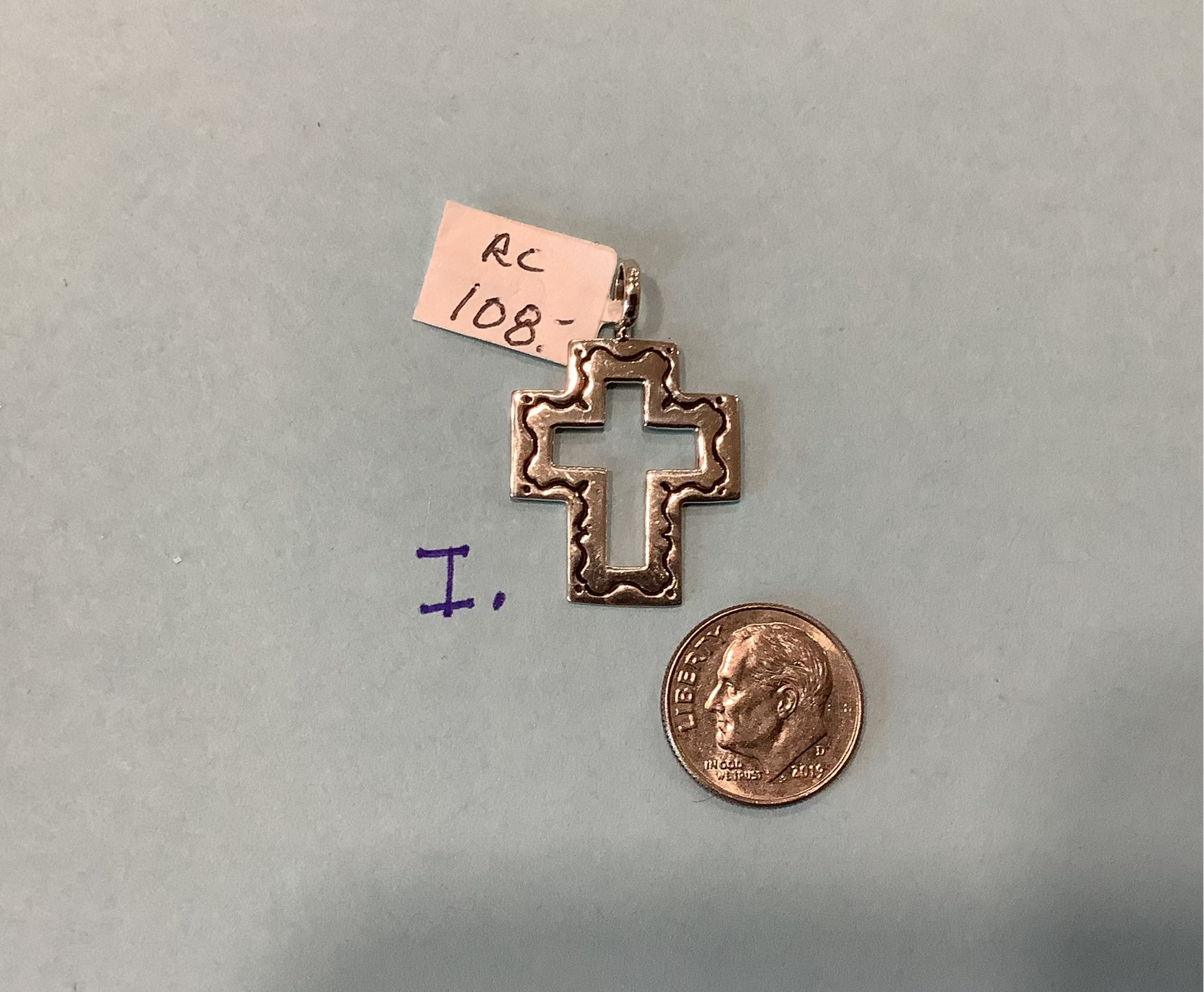SPR - Sterling Silver Crosses - Some with Turquoise, some with Red Coral and some  just silver .