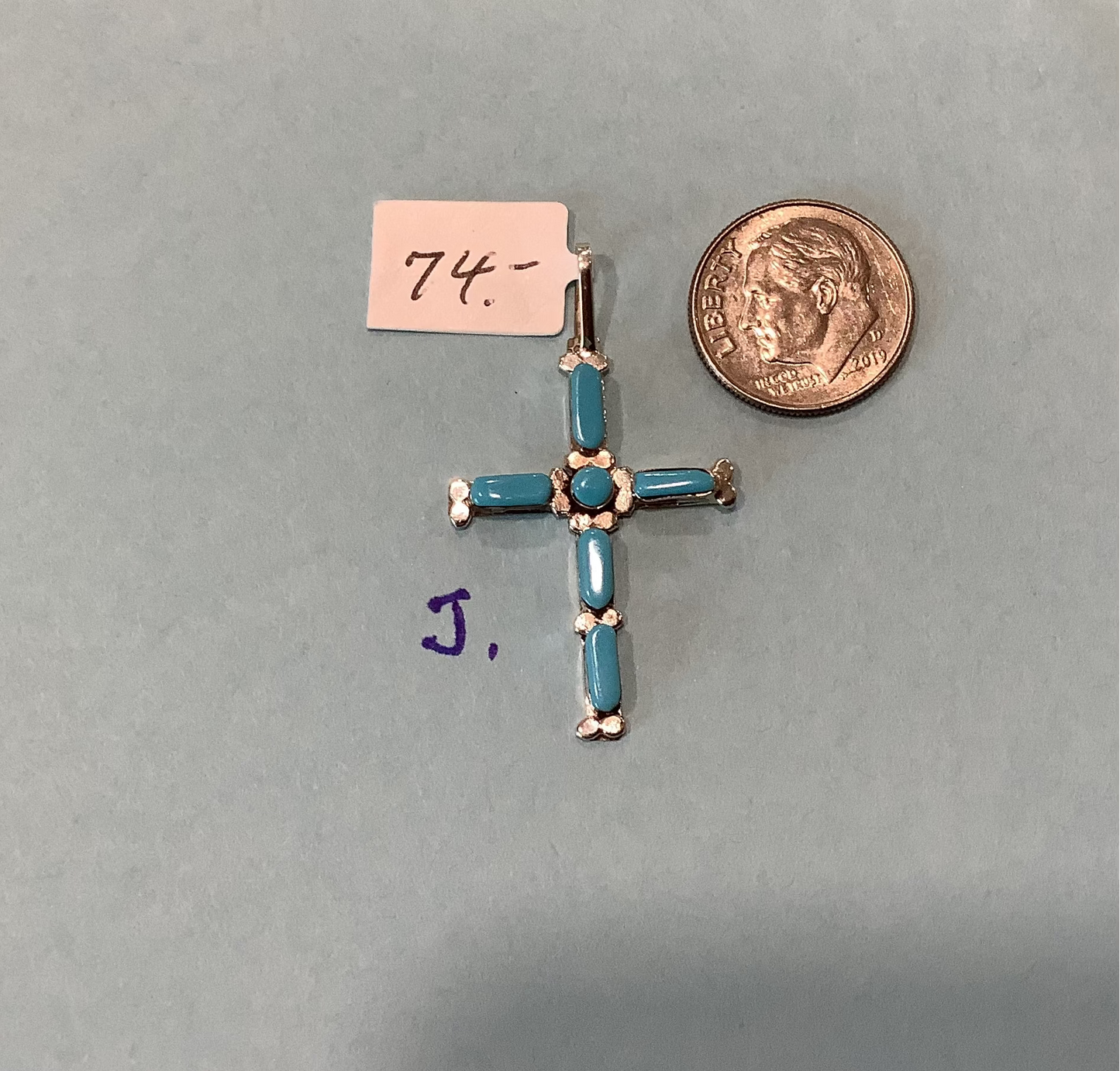 SPR - Sterling Silver Crosses - Some with Turquoise, some with Red Coral and some  just silver .