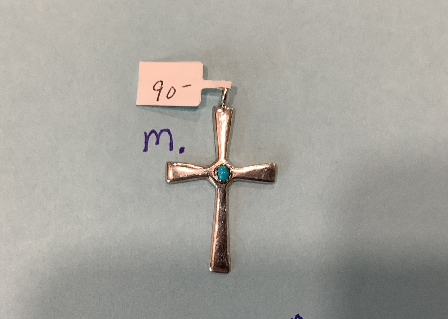 SPR - Sterling Silver Crosses - Some with Turquoise, some with Red Coral and some  just silver .