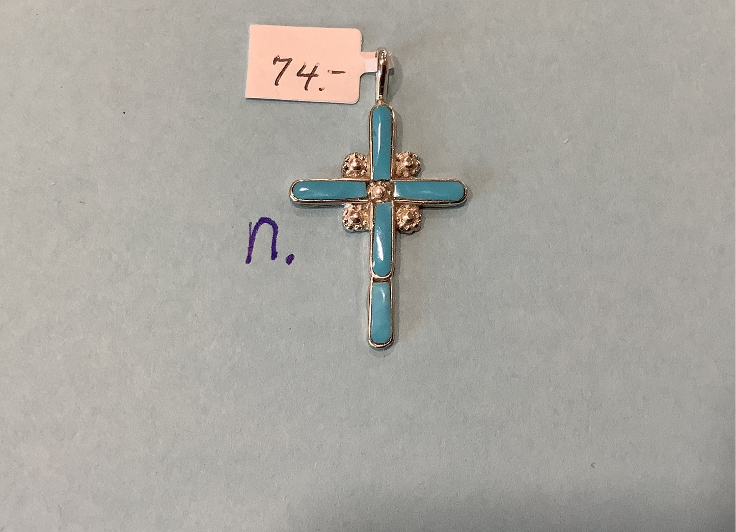 SPR - Sterling Silver Crosses - Some with Turquoise, some with Red Coral and some  just silver .
