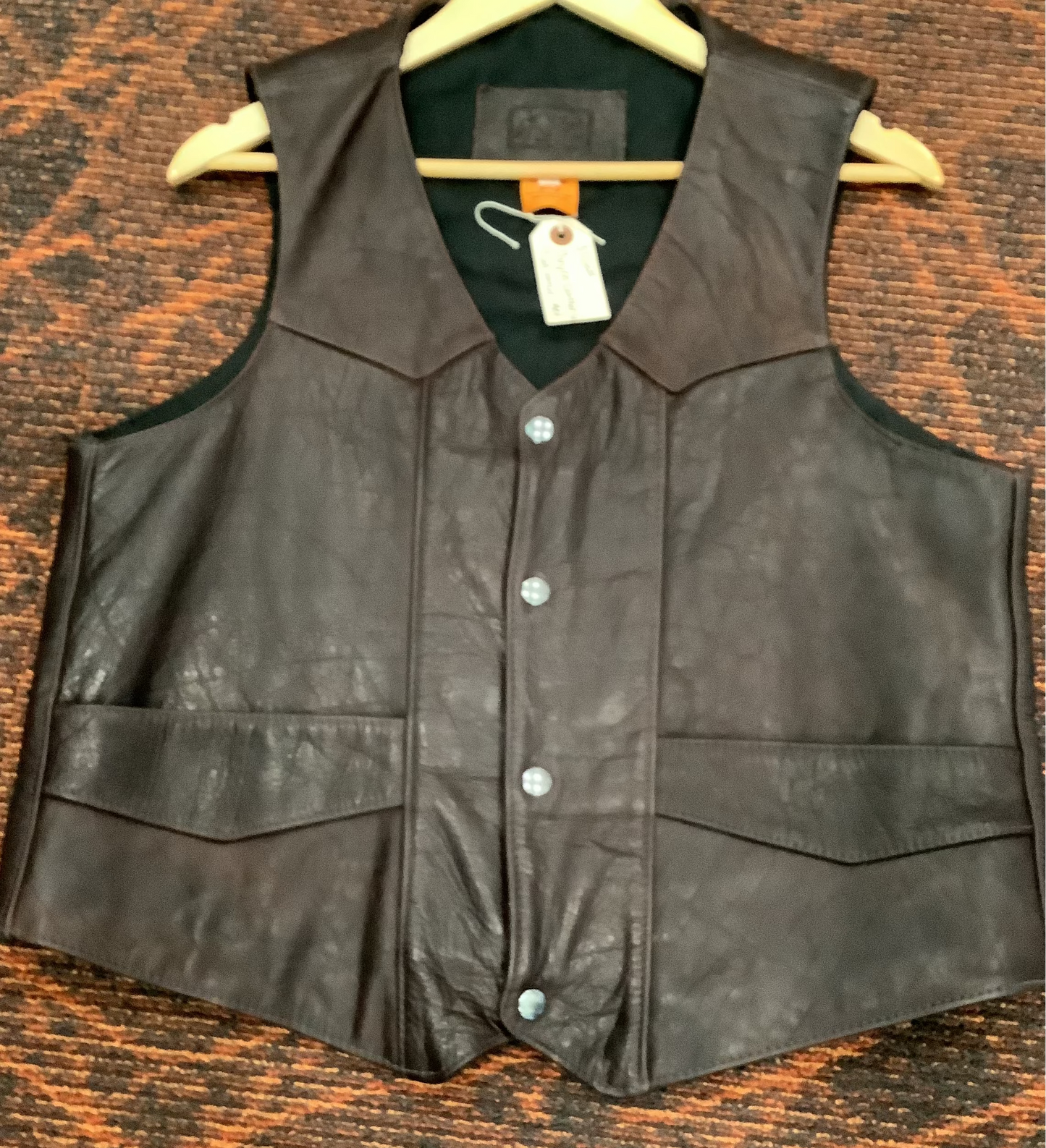 2026 BEST VEST SALE - Buyce Leather - 5-6 oz Pressed Bison Leather Vest