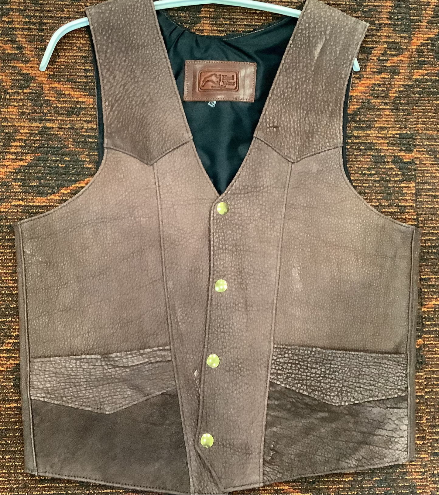 2026 BEST VEST SALE  - BISON LEATHER VEST - Medium
