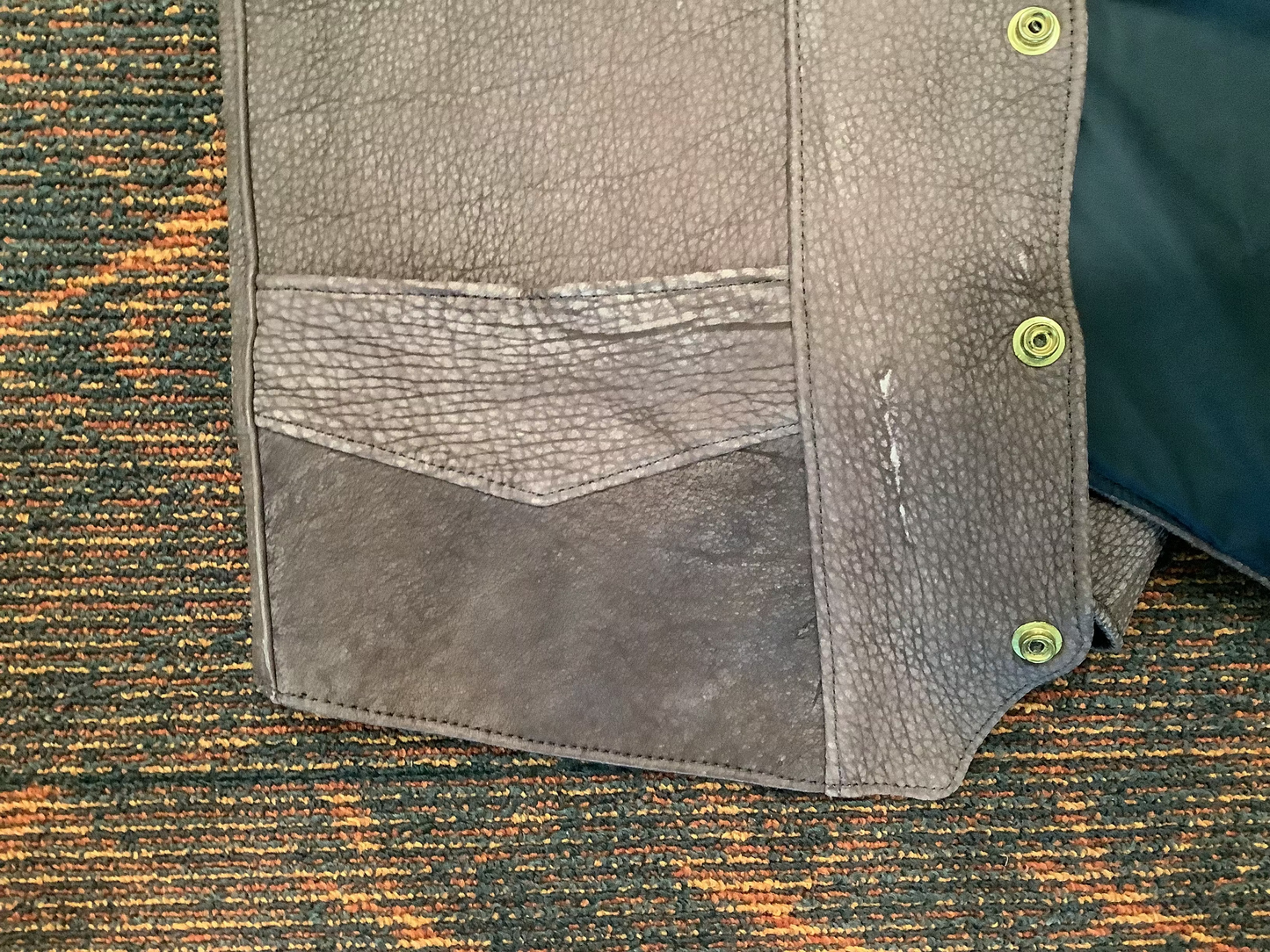 2026 BEST VEST SALE  - BISON LEATHER VEST - Medium