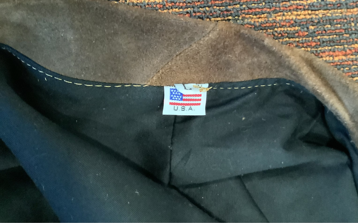 2026 BEST VEST (and a couple of coats) SALE - Ladies  Blue Denim with sueded brown bison leather trims 3/4 coat