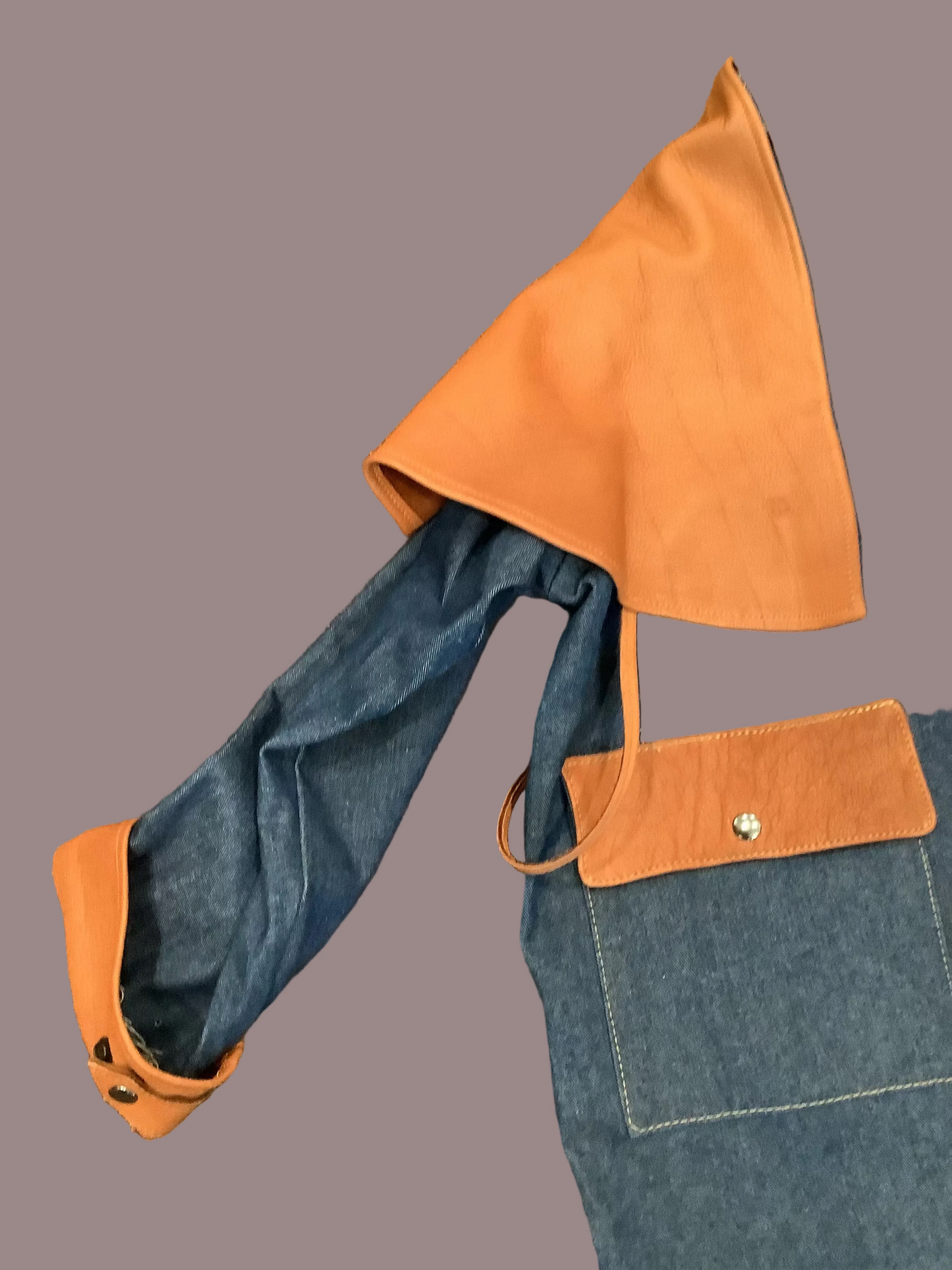 2026 BEST VEST (and a couple of coats) SALE - Bison leather and Denim Duster Style Car Coat prototype
