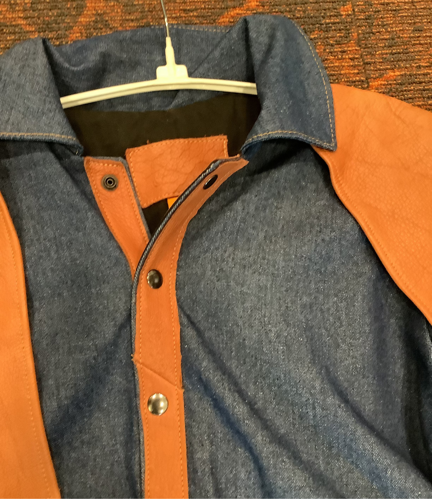 2026 BEST VEST (and a couple of coats) SALE - Bison leather and Denim Duster Style Car Coat prototype
