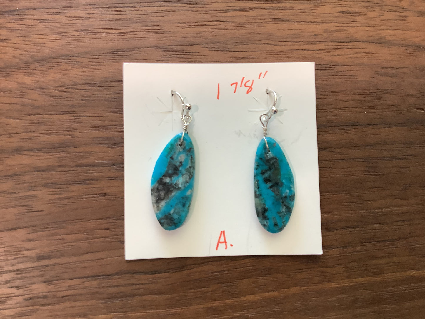 SPR - turquoise slab earrings