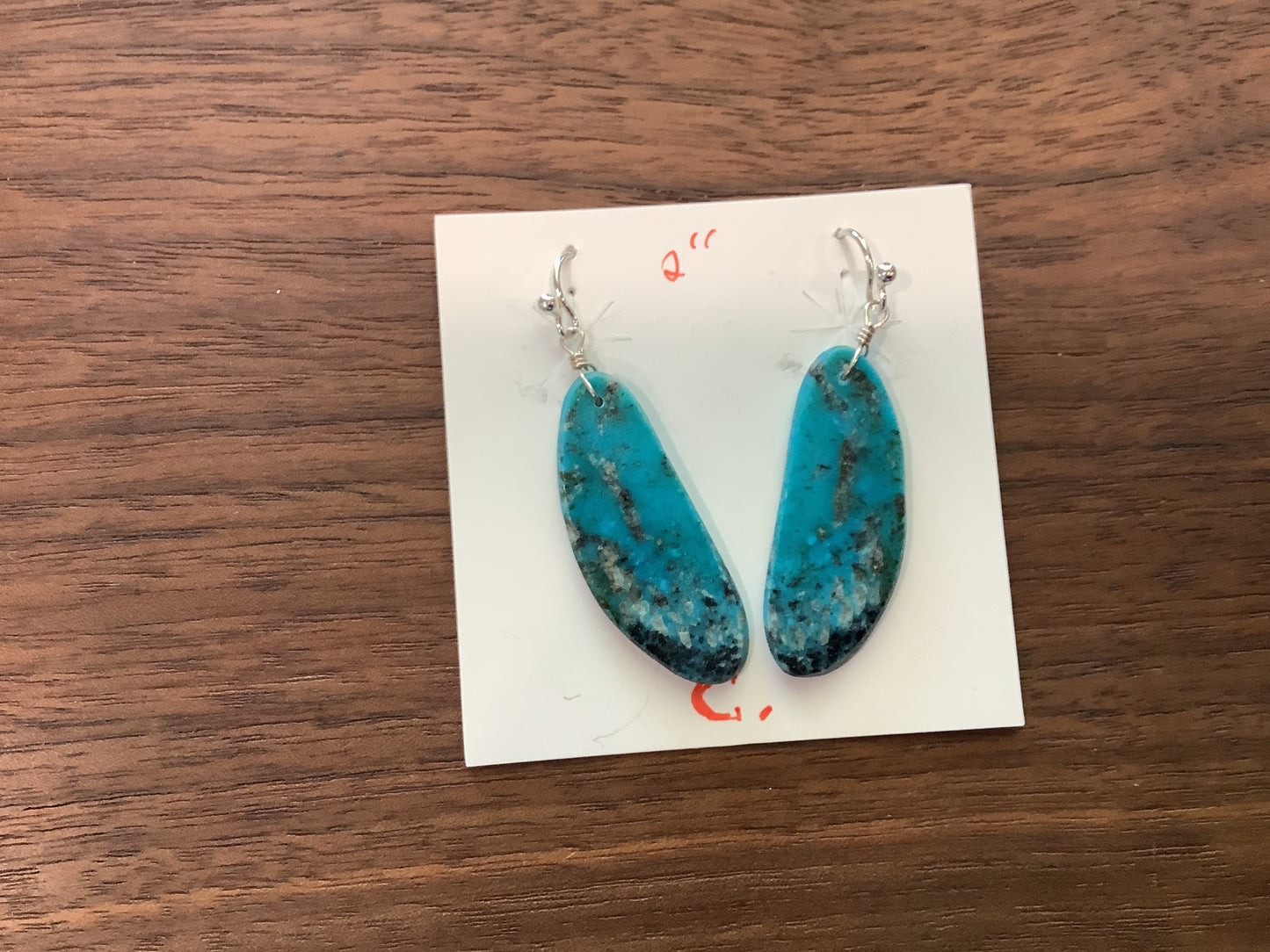 SPR - turquoise slab earrings
