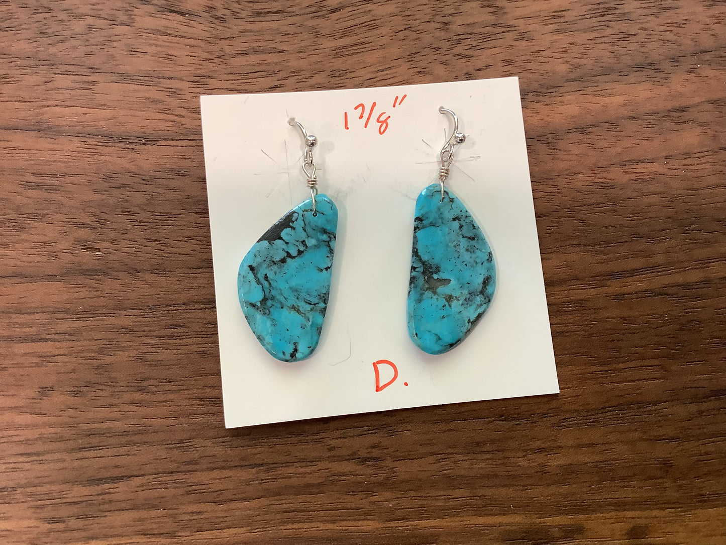 SPR - turquoise slab earrings