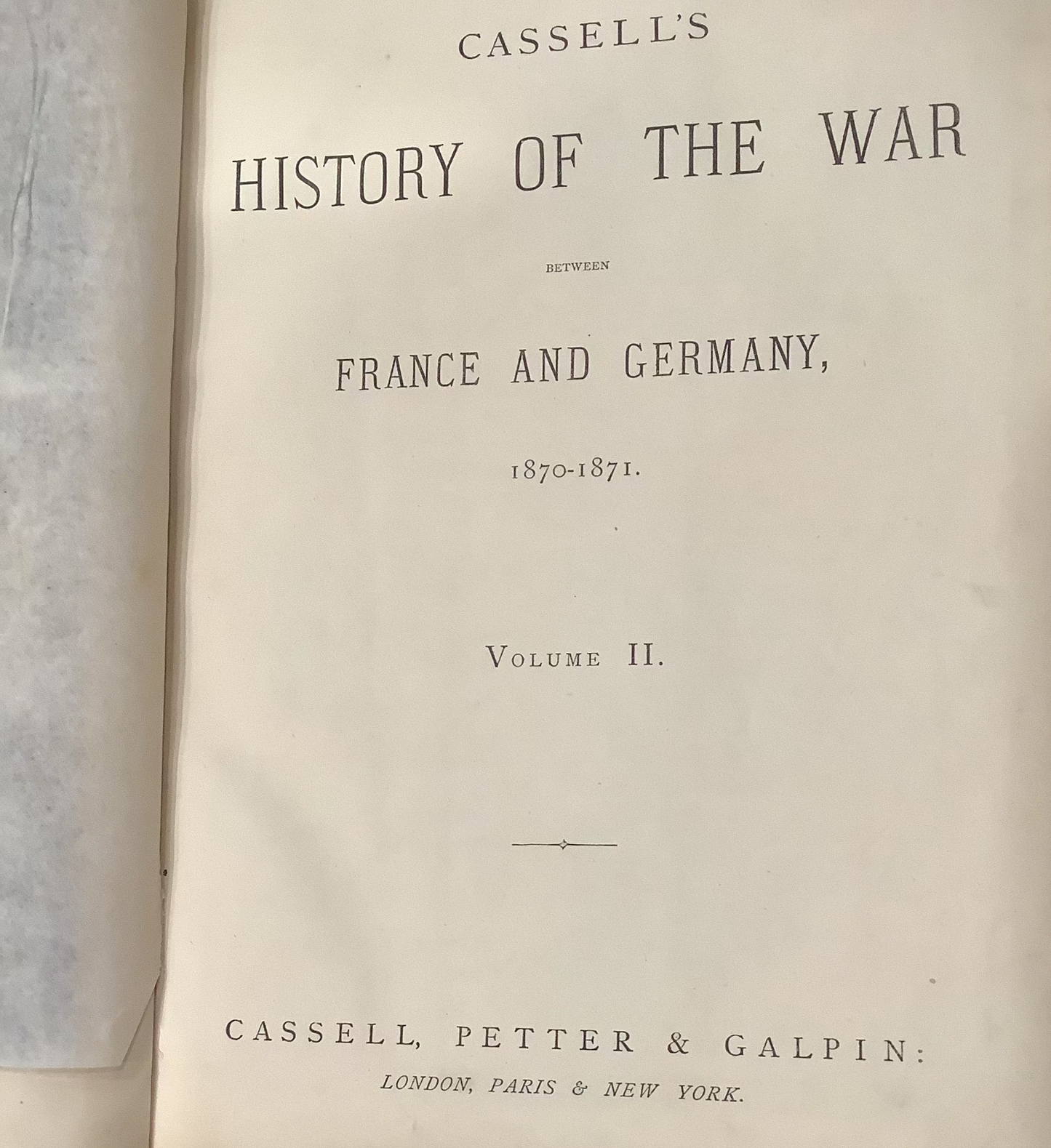 BOOKS - French German War - 2 Volume set