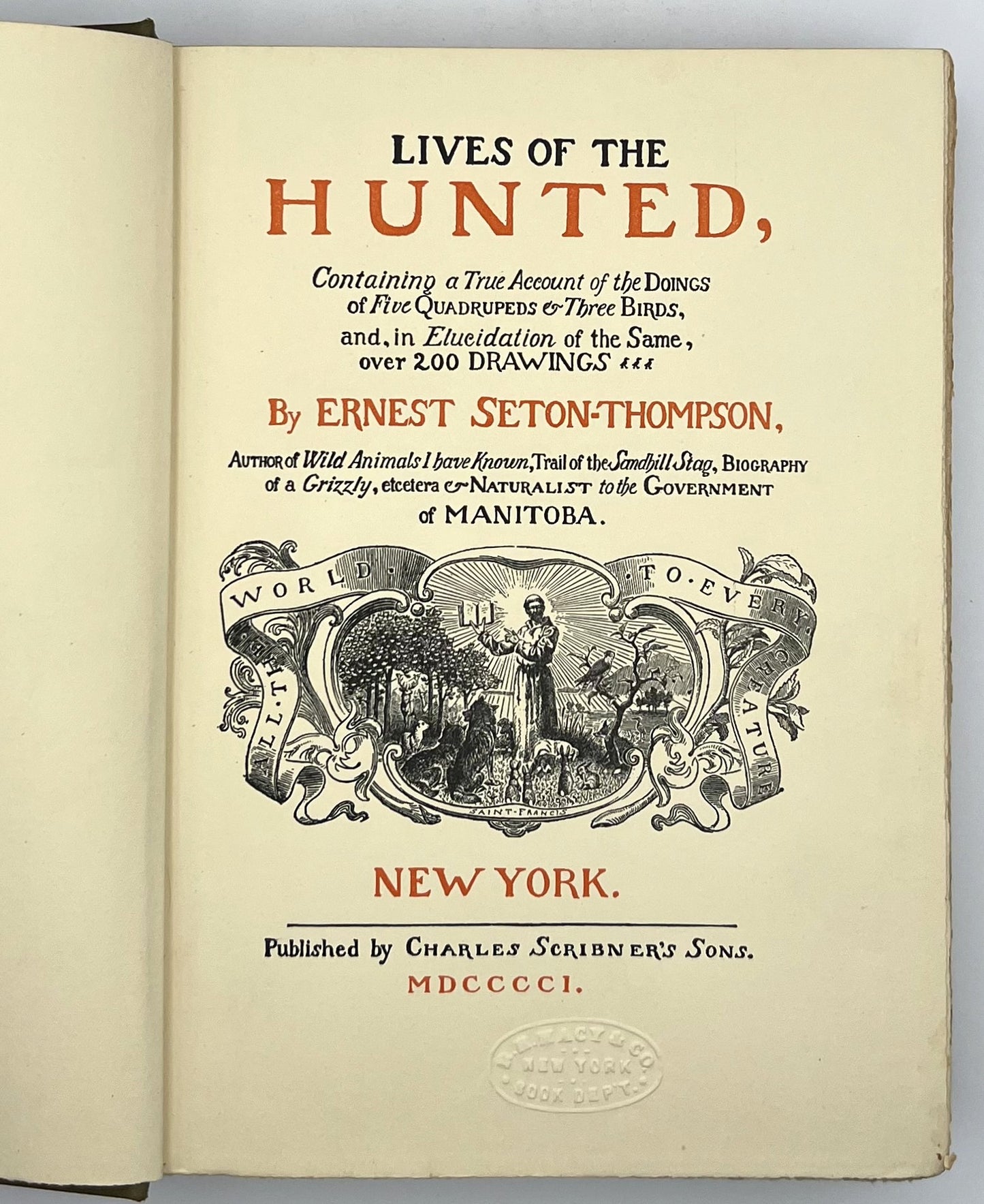 BOOKS - Lives of the Hunted - 1901
