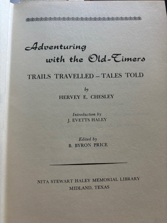 BOOKS - Adventuring with the Old Timers - Trails Travelled - Tales Told