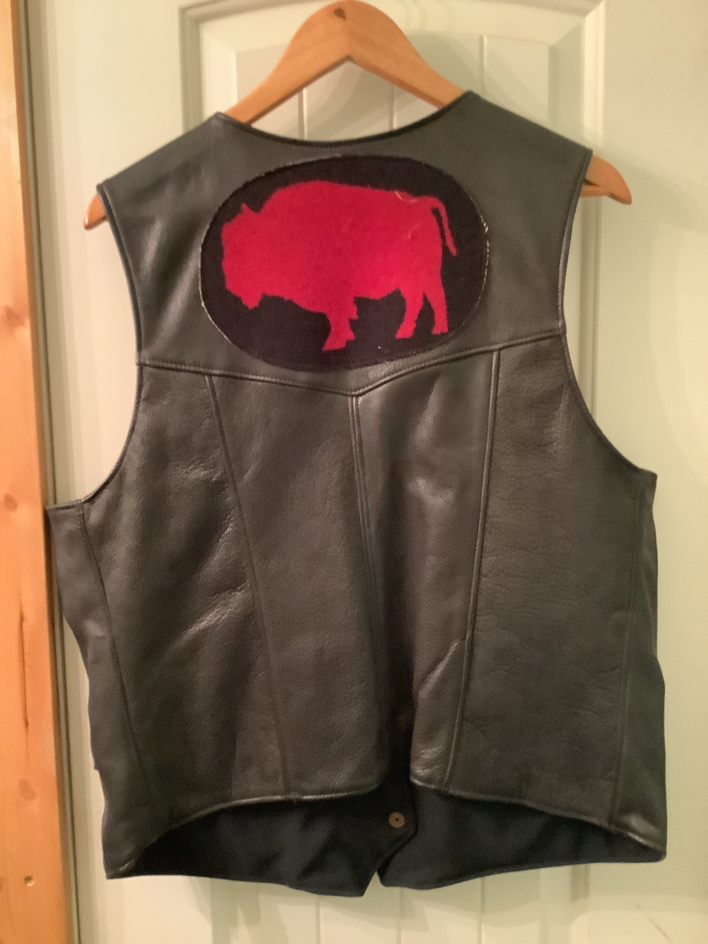 Bison Leather/Pendleton Wool Ladies vests - X Large