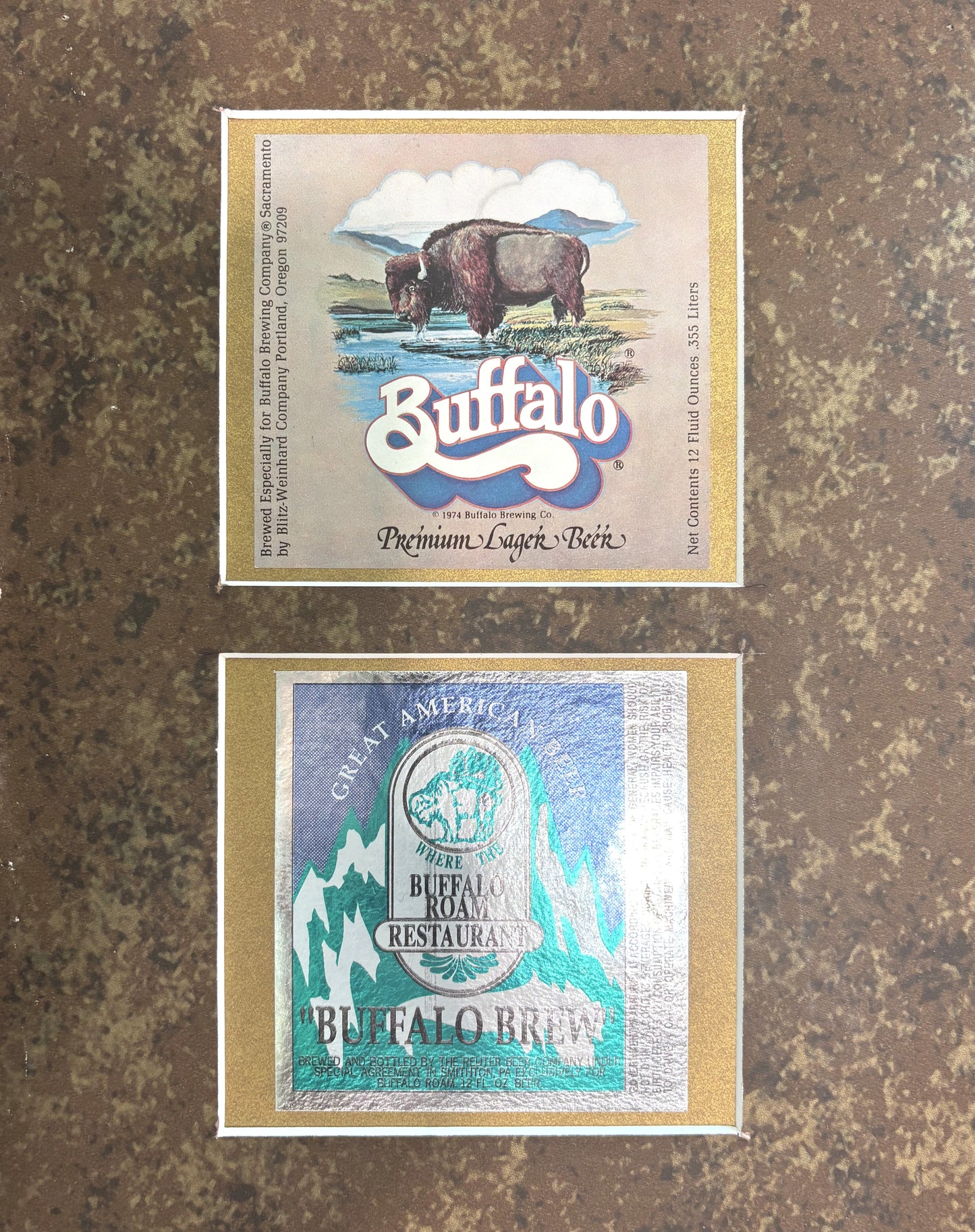 Bison related Beer labels - two