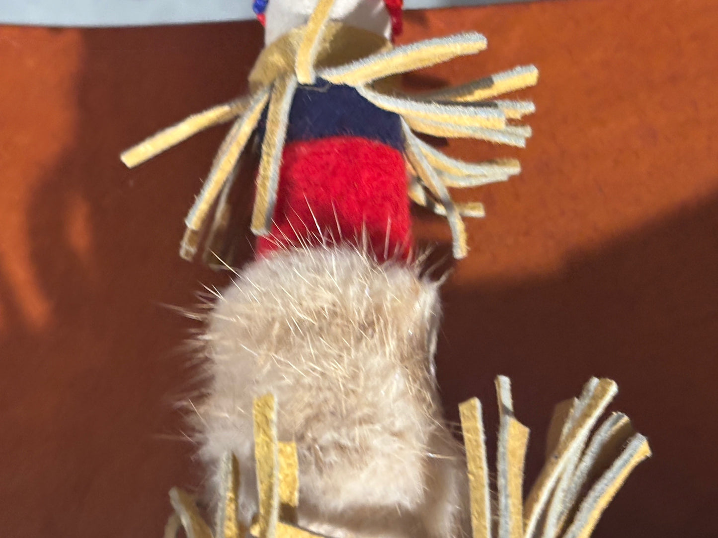 Double Bison Horn Cap - Contemporary Native Dance Wand
