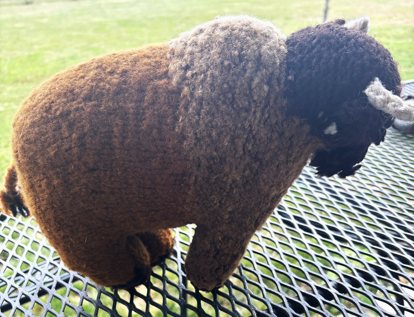 Hand Knit Bison Toys