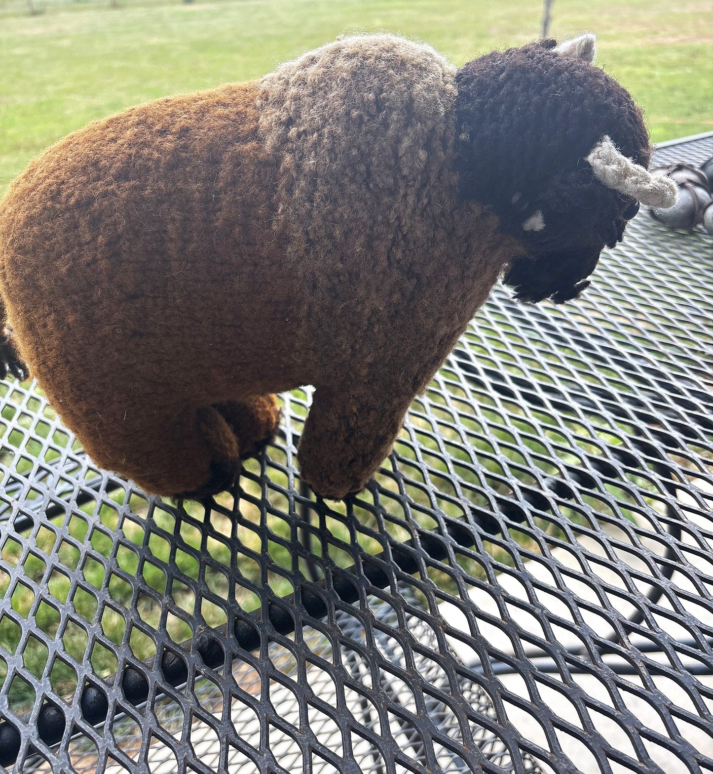 Hand Knit Bison Toys