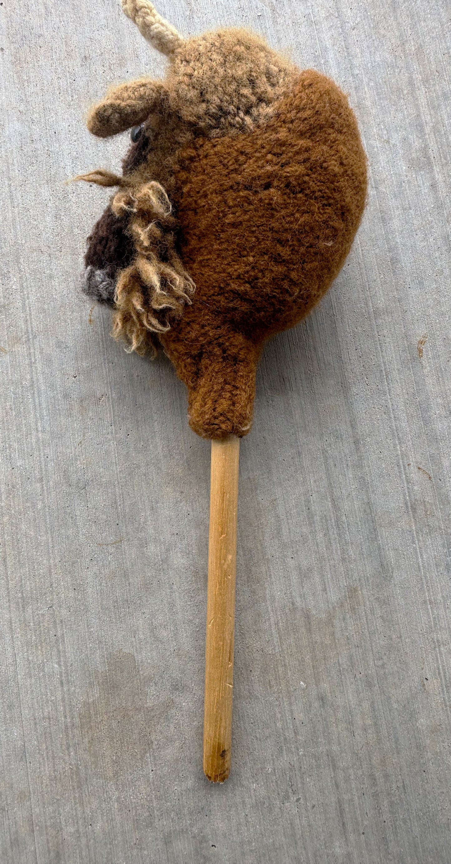 Hand Knit Bison Toys