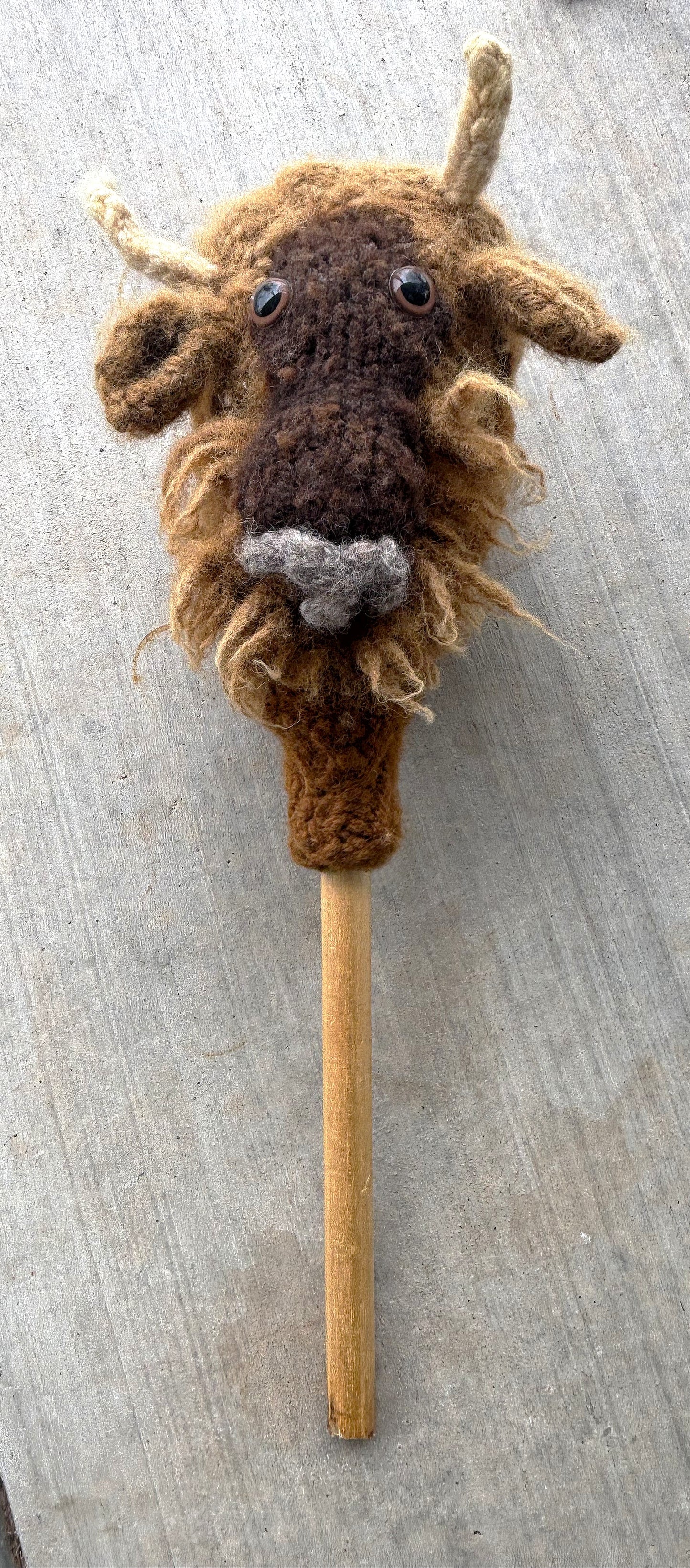 Hand Knit Bison Toys