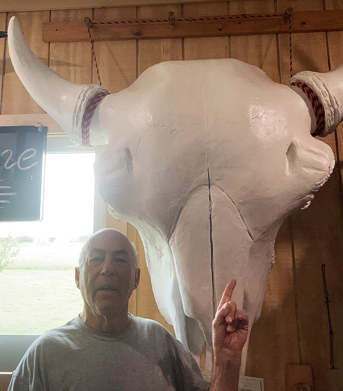 3 times lifesize bison bull skull - the Really Big Guy -