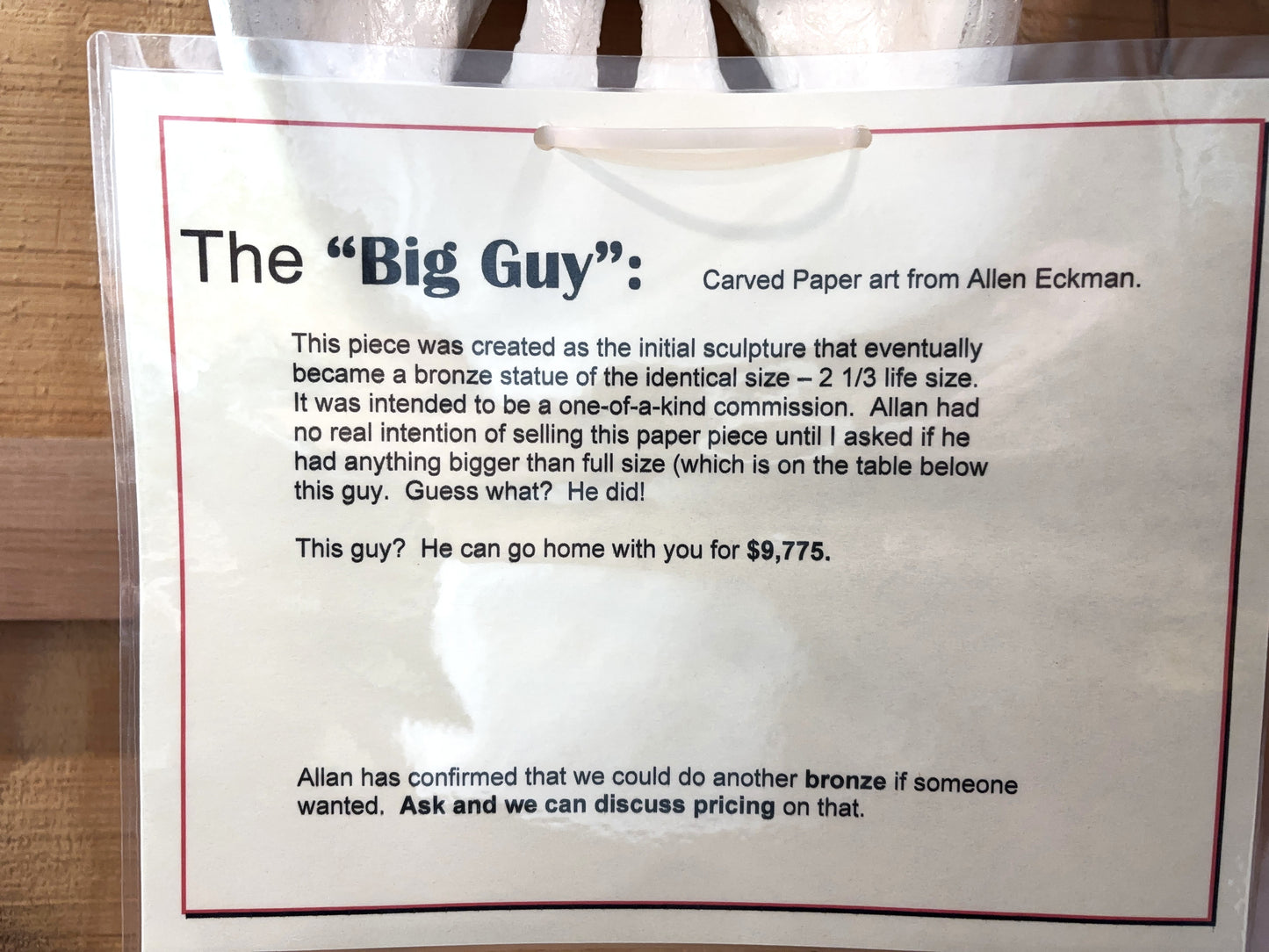 3 times lifesize bison bull skull - the Really Big Guy -