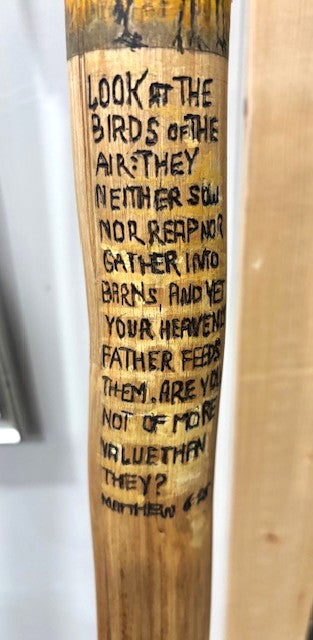 Sandhill Crane Walking Stick - painted and designed by Joyce Meck