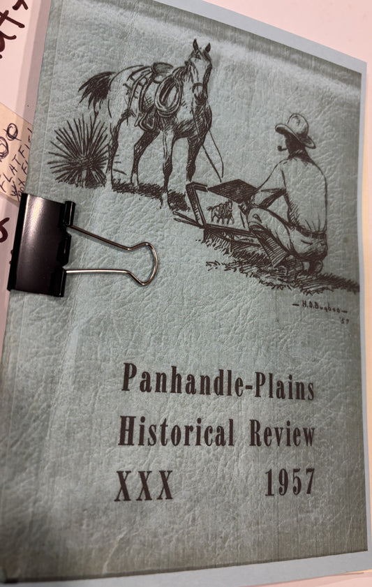 BOOKS - Panhandle-Plains Historical Review - XXX - 1957 - Harold Dow Bugbee, Biographical Sketch