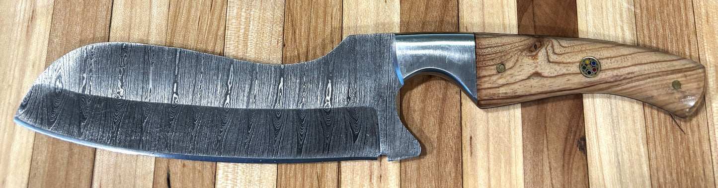 Damascus steel steak and kitchen knives