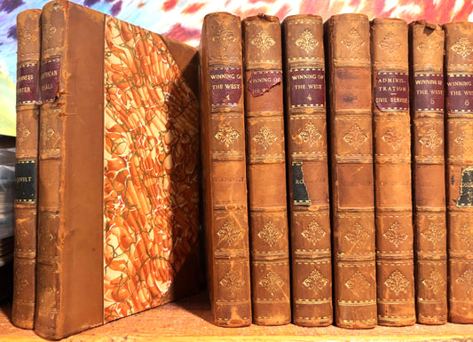 BOOKS - THE WORKS OF THEODORE ROOSEVELT.     14 of 15 volumes