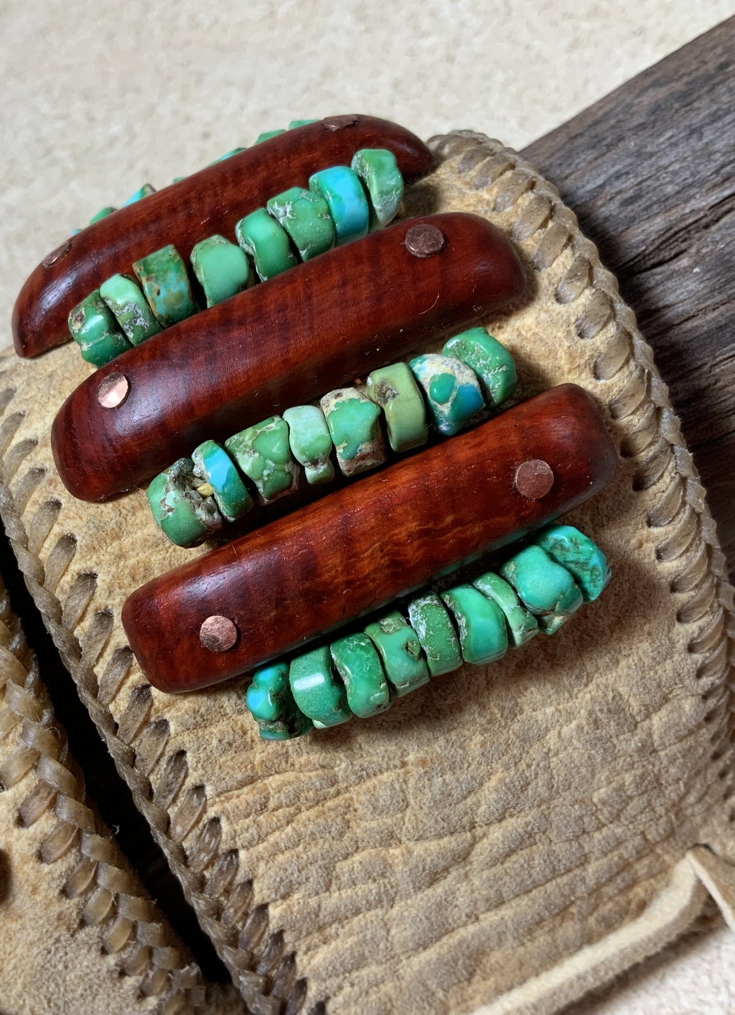 Brain Tanned Elk cuffs
