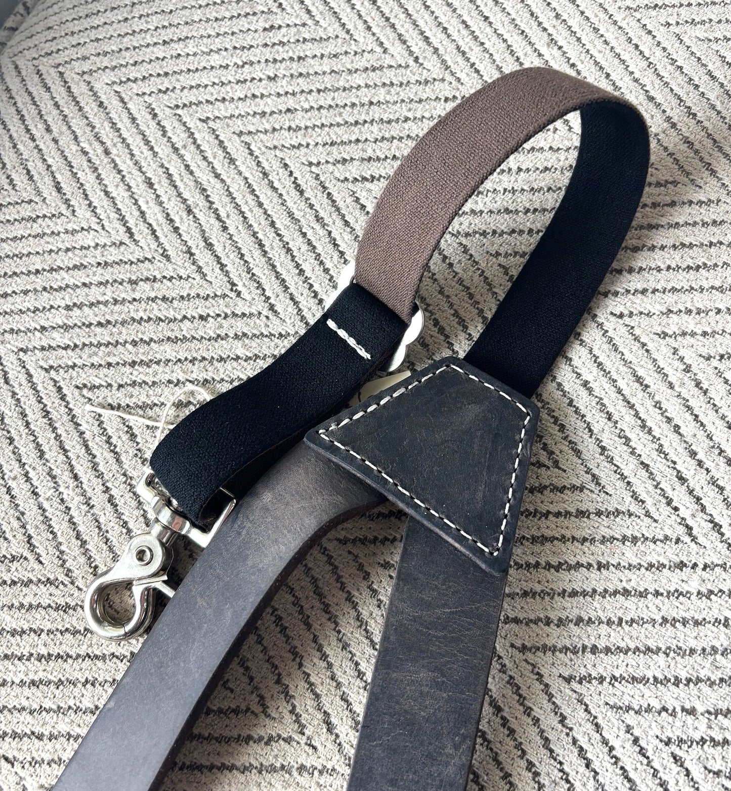 SALE SALE -Steer Leather Suspenders - Amish Made