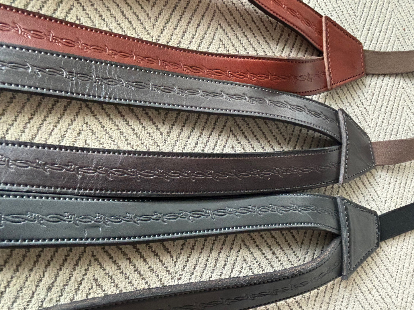 SALE SALE -Steer Leather Suspenders - Amish Made