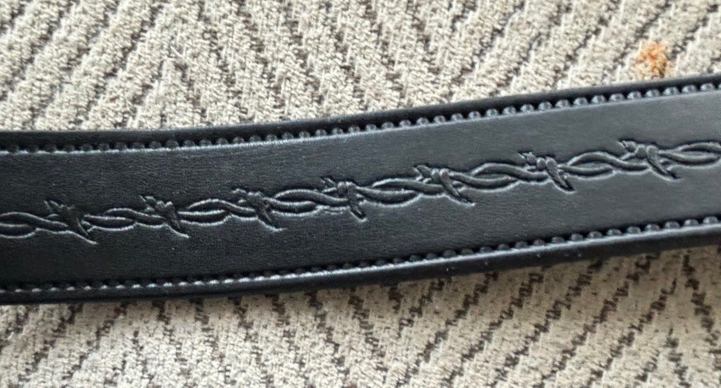 SALE SALE -Steer Leather Suspenders - Amish Made