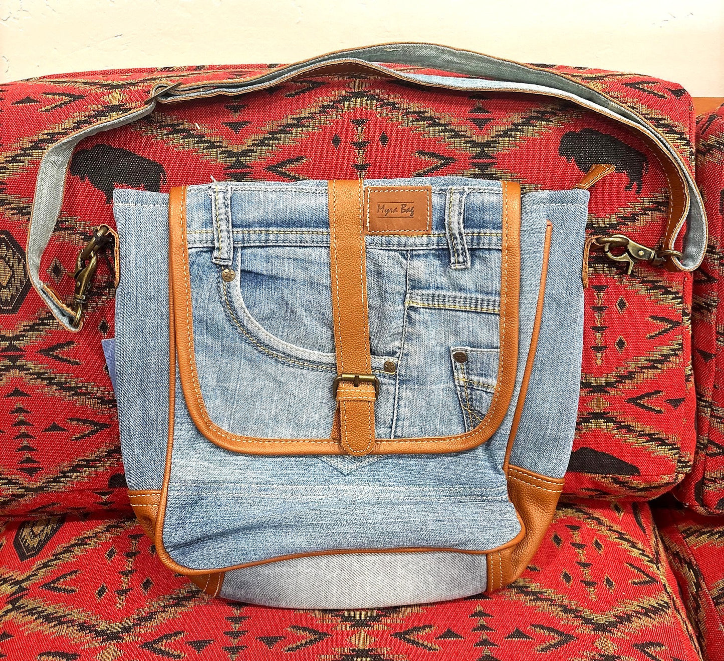 Denim and Leather bags