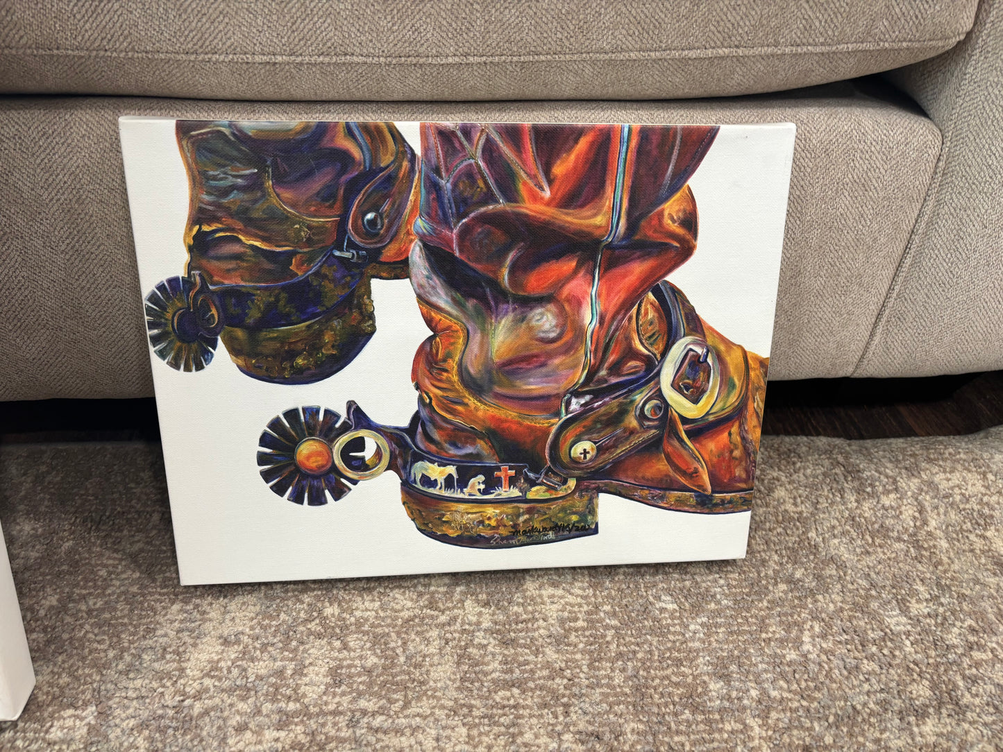 "Trail's End" by Sharon Markwardt;  Medium large piece - 24" x 32"