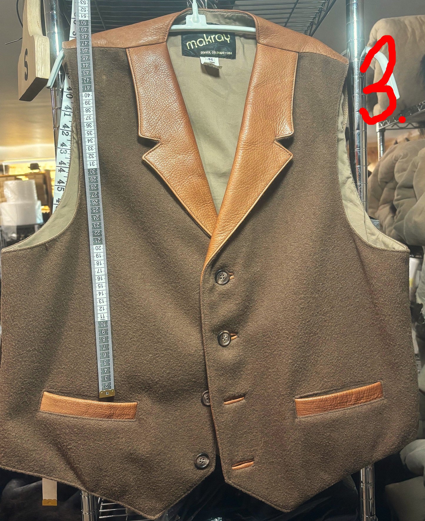 Herd Wear - Bison Cloth and Bison Leather Trim Vests