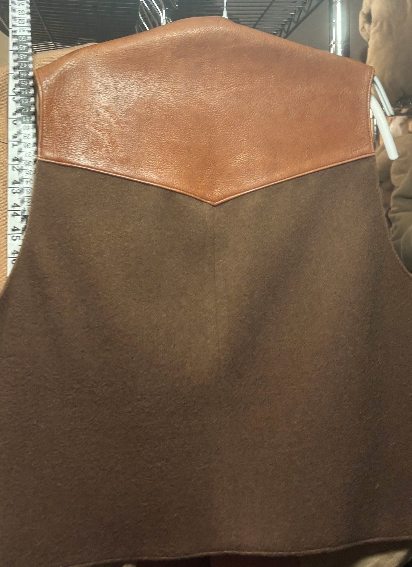 Herd Wear - Bison Cloth and Bison Leather Trim Vests