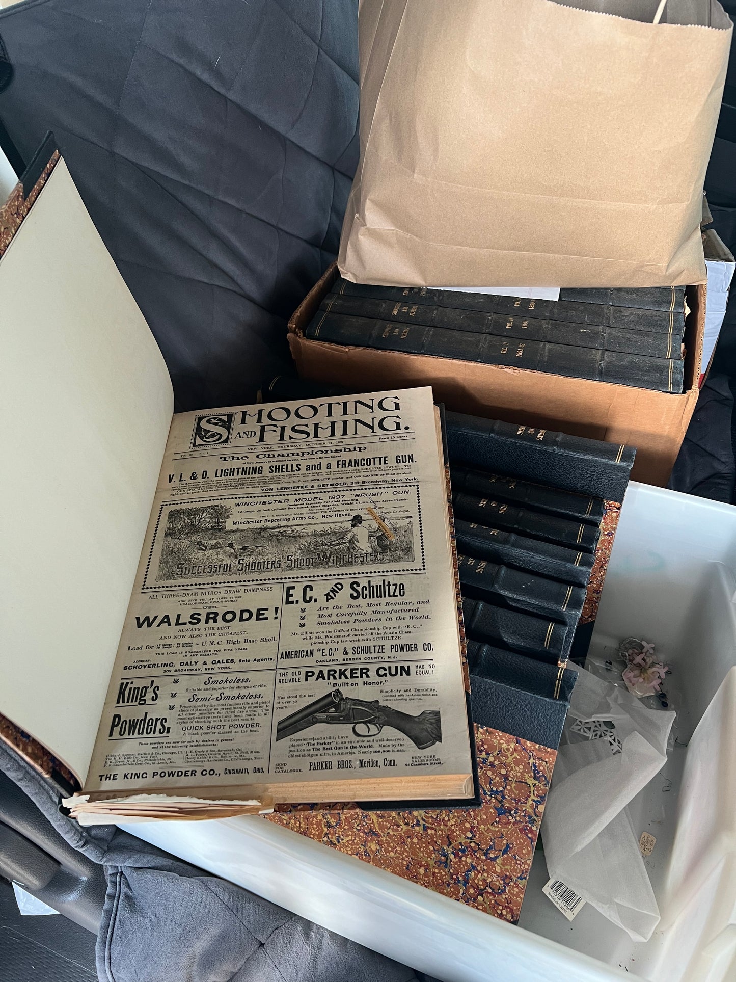 Ronson Page's "Hunting and Fishing" Bound Magazine Collection