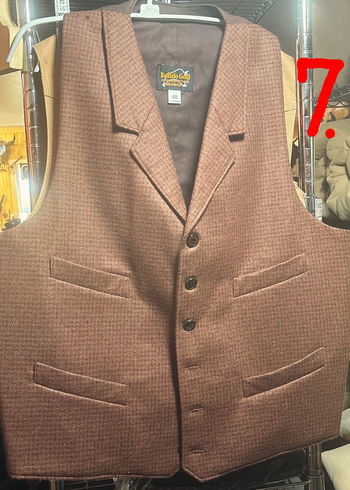 Herd Wear - Bison Cloth and Bison Leather Trim Vests