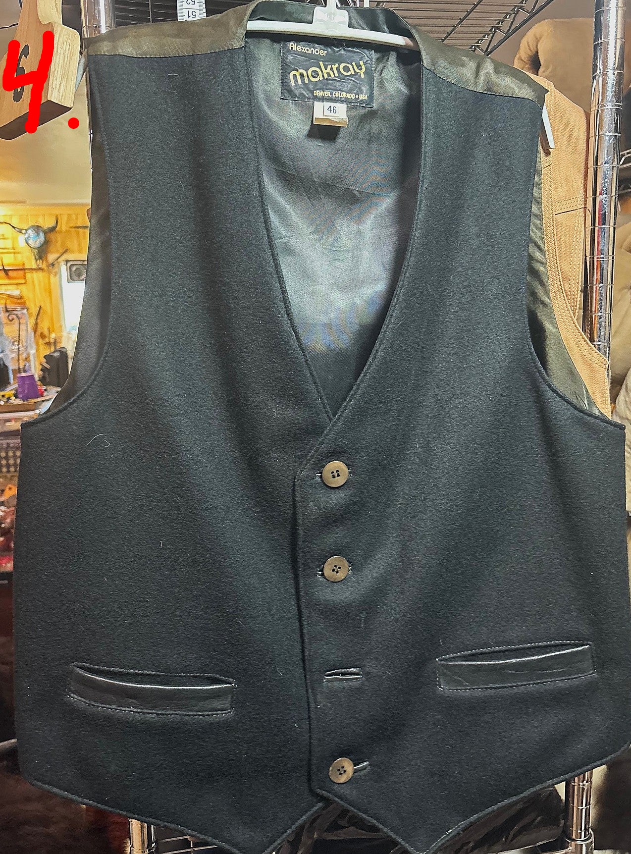 Herd Wear - Bison Cloth and Bison Leather Trim Vests