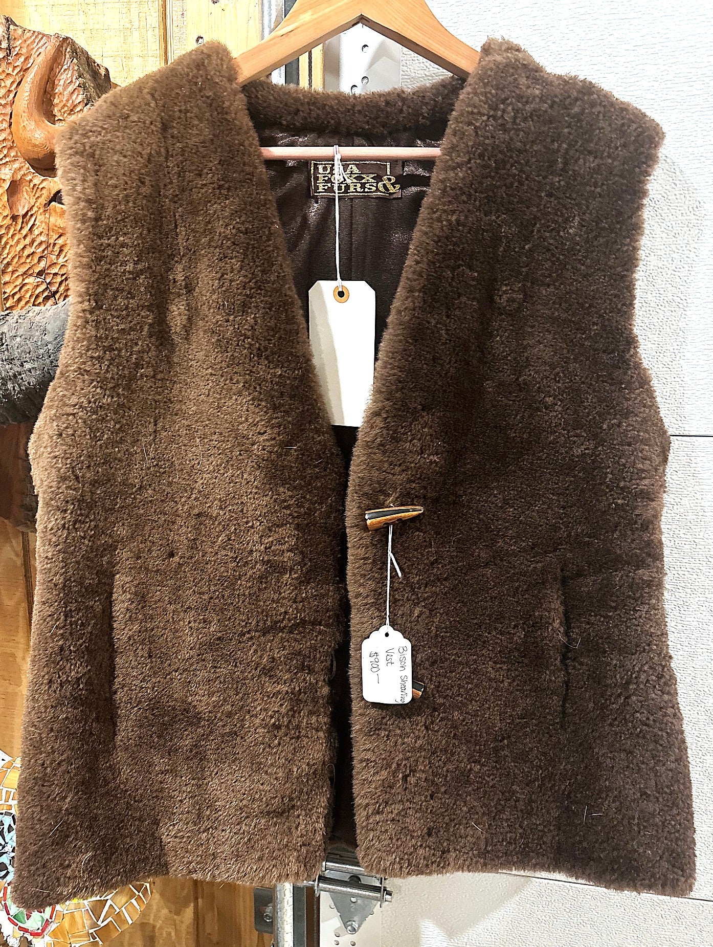 Herd Wear - Bison Cloth and Bison Leather Trim Vests