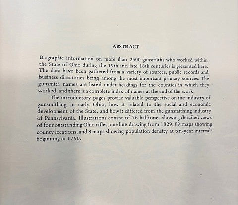 BOOKS - Gunsmiths of Ohio 18th & 19th Century