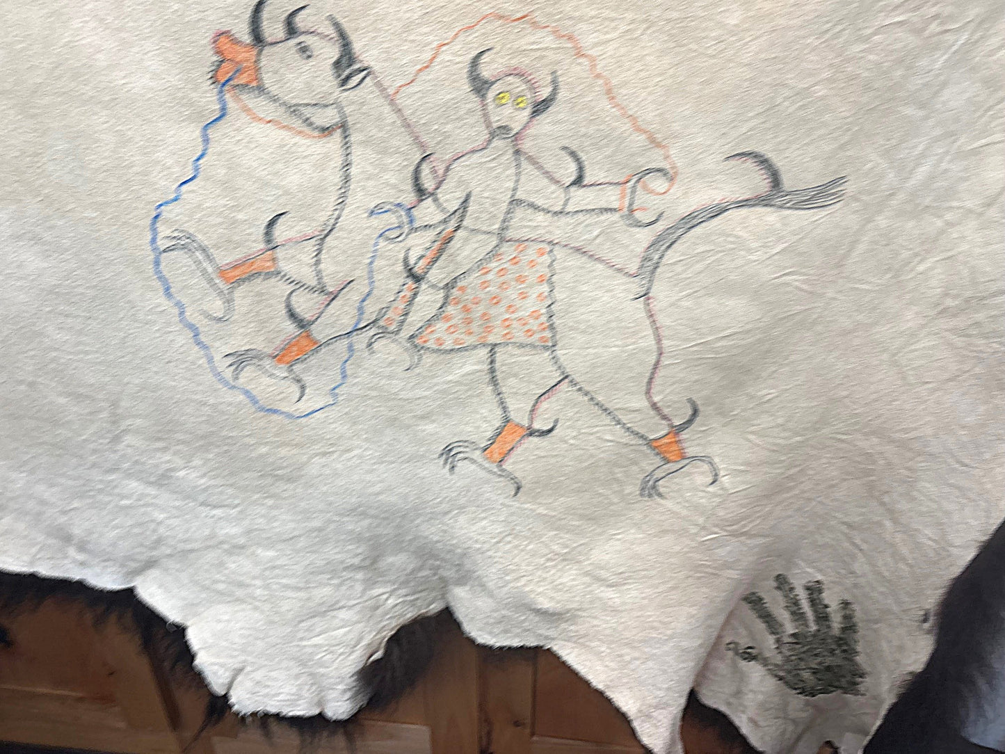 Charles Sinclair - November, 2025 - One More Hand Painted bison robe