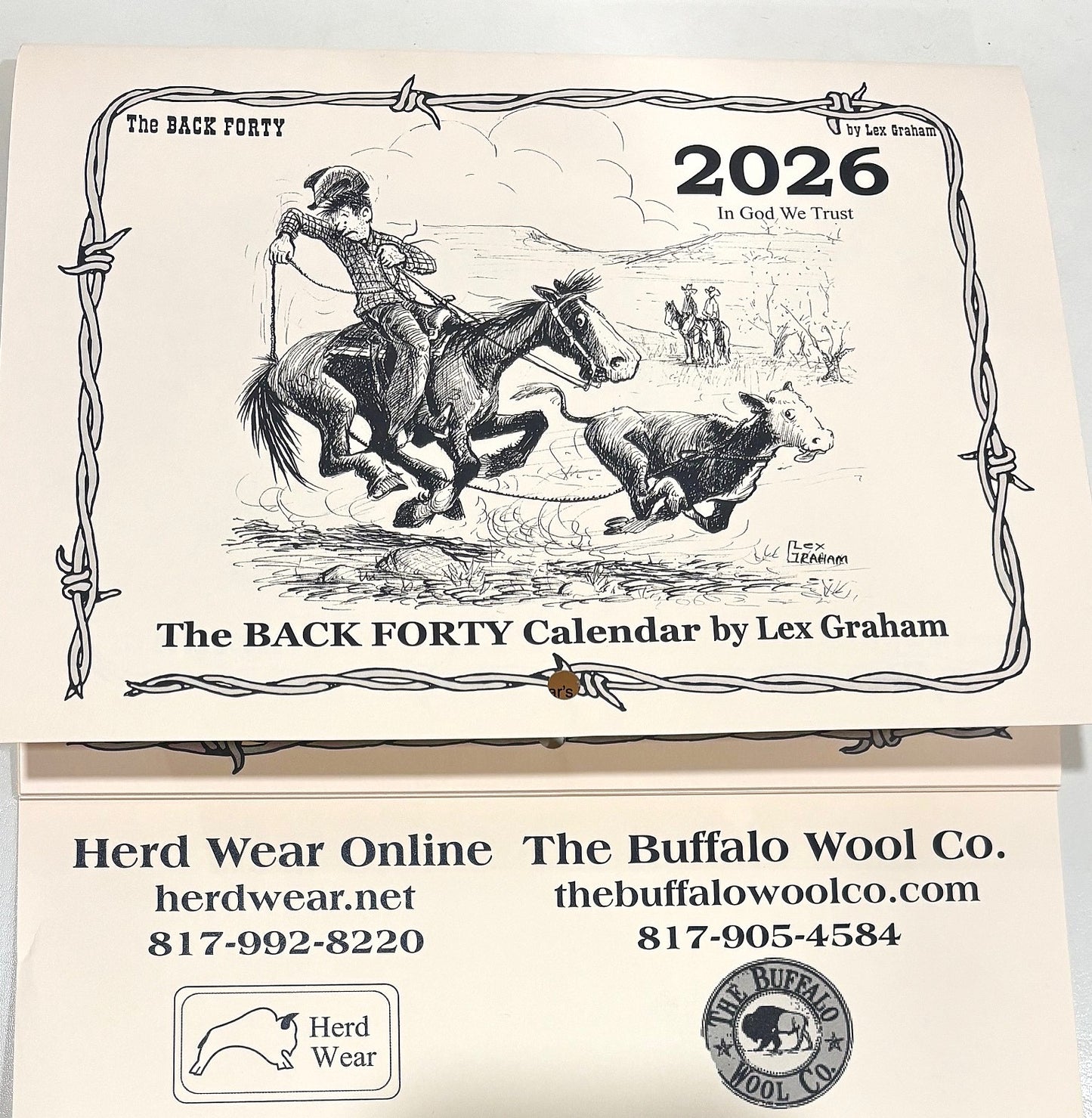 2026 "Back Forty" Calendar by Lex Graham