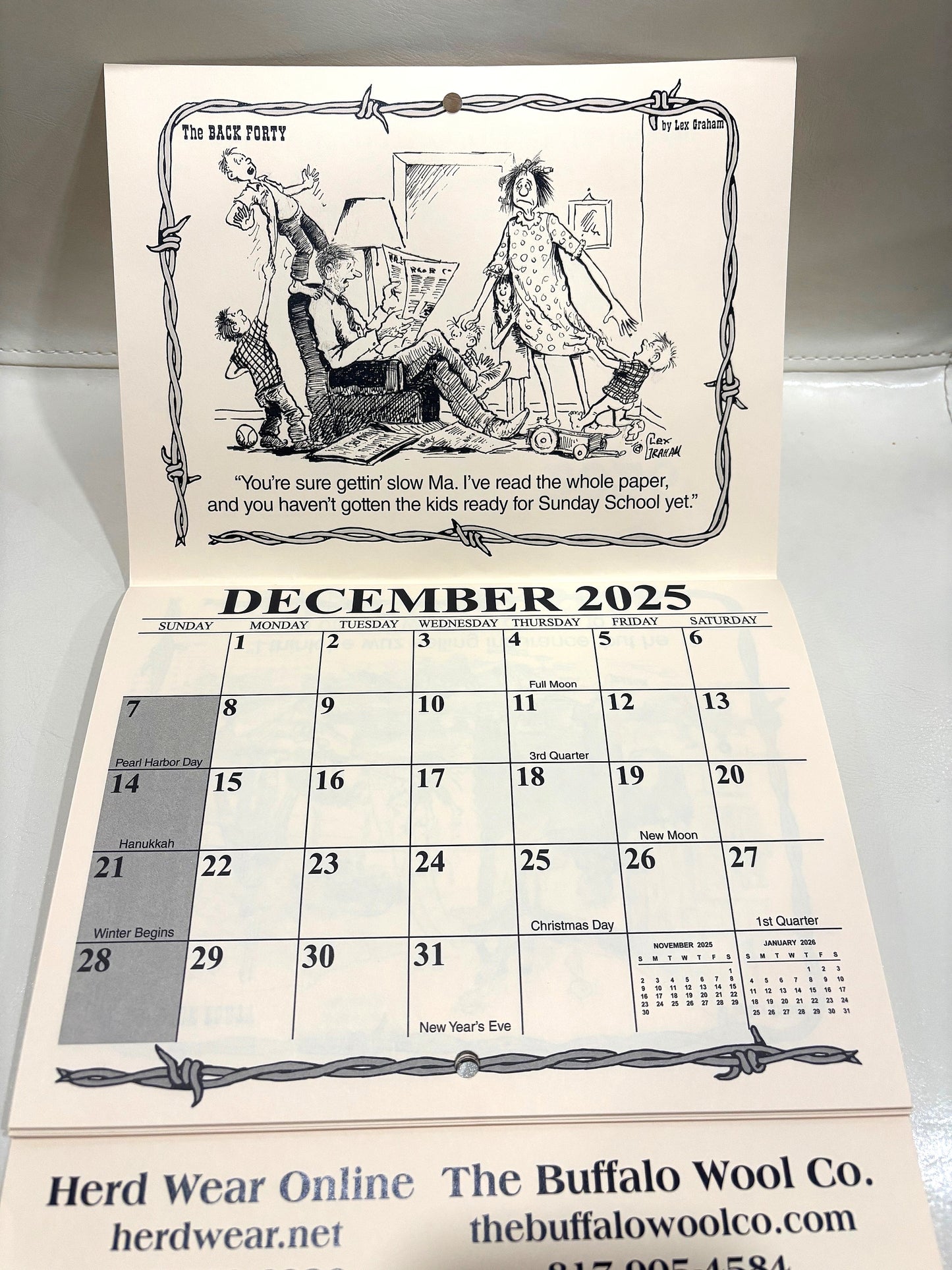 2026 "Back Forty" Calendar by Lex Graham