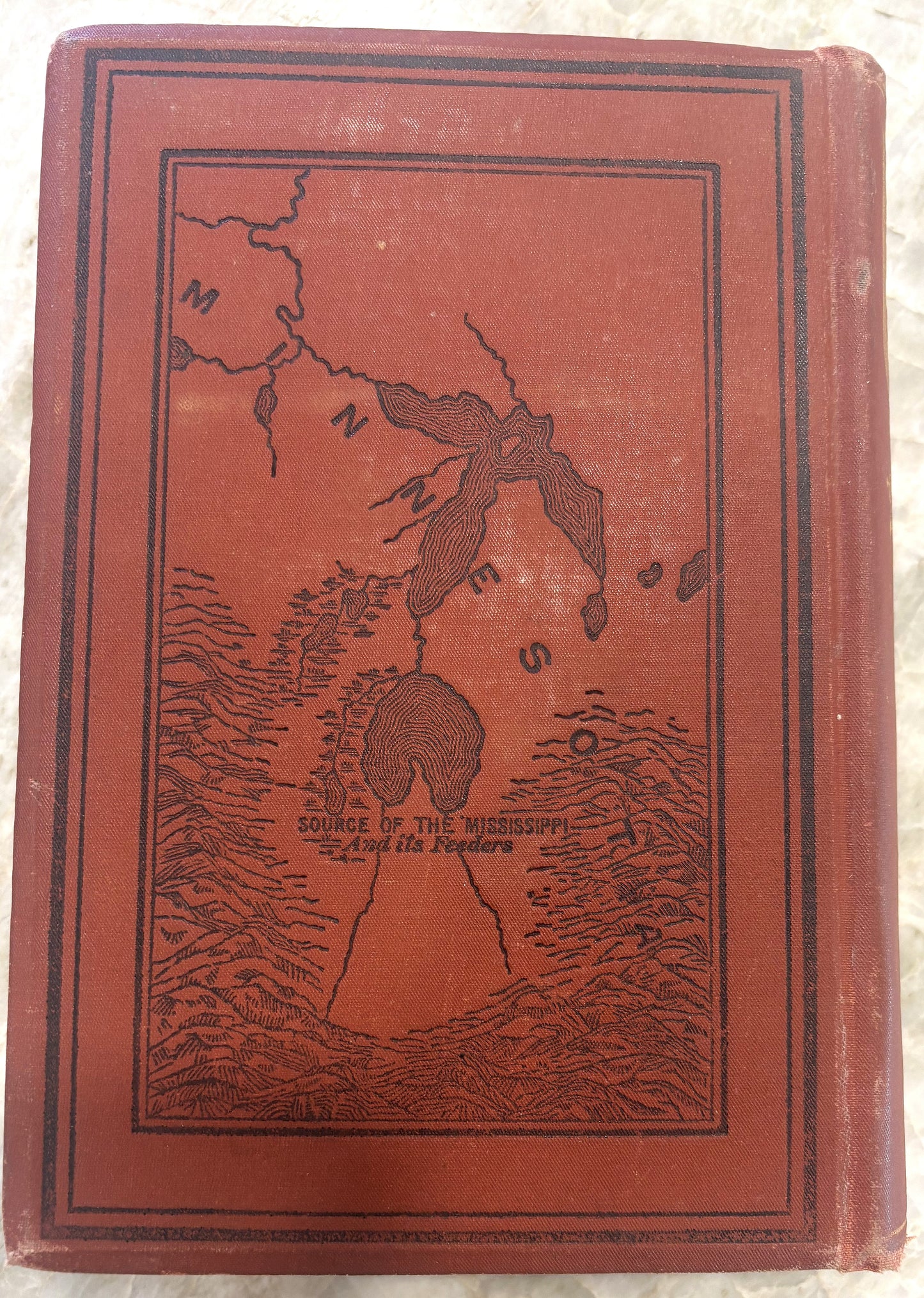 Unique Map of the Mississippi River - Reproduction