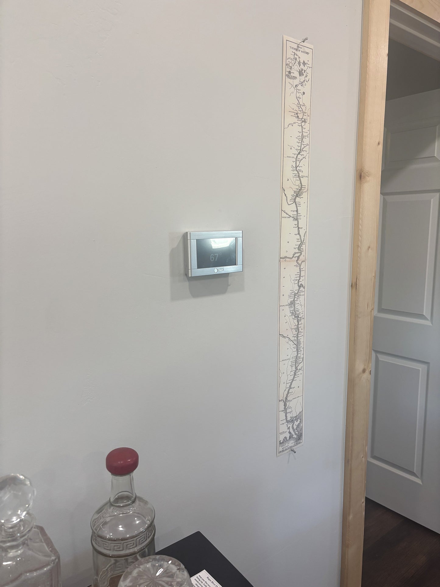 Unique Map of the Mississippi River - Reproduction